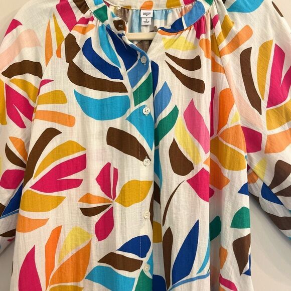 Tabitha Brown Colorful Leaf Print Dress - Picture 8 of 8